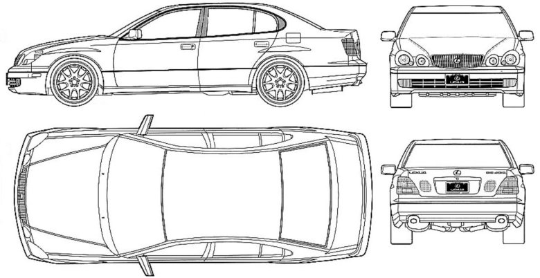 Lexus gs 300 blueprint