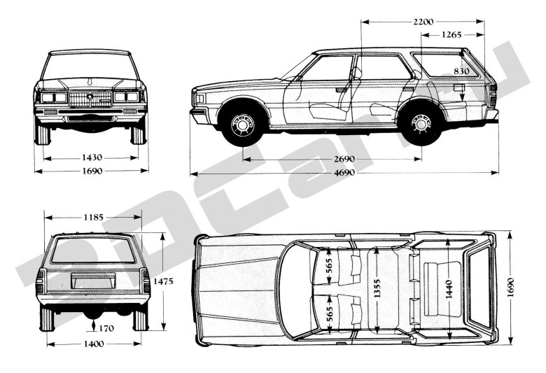 Toyota crown 1980 чертеж