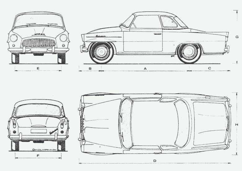 Шкода фелиция чертеж