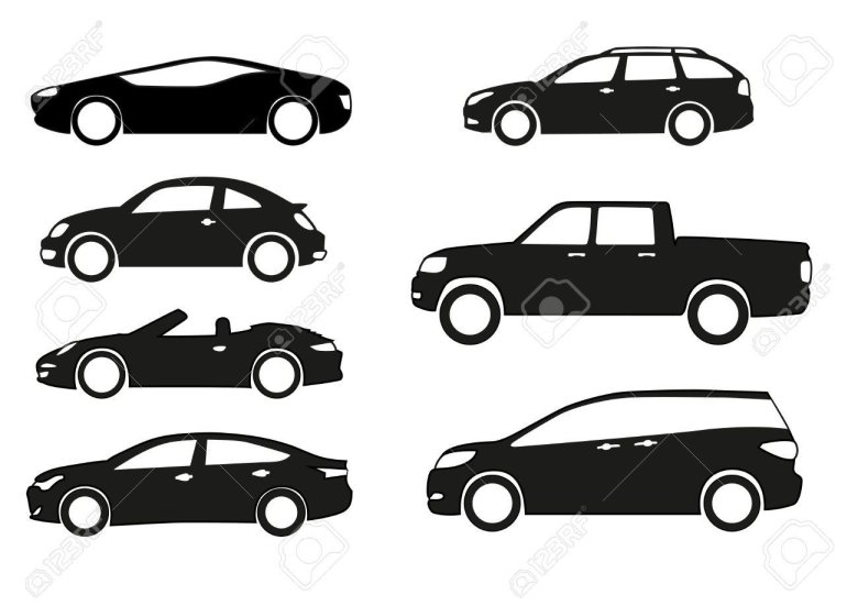 Векторный силуэт машины