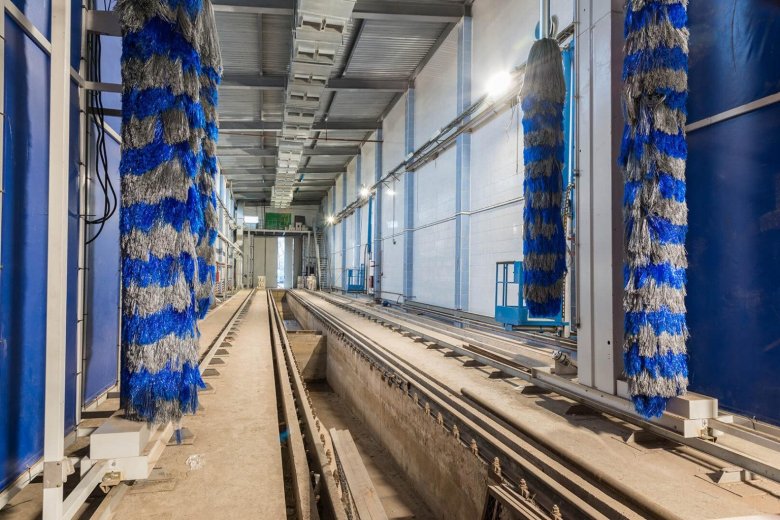 Портальная мойка полувагонов