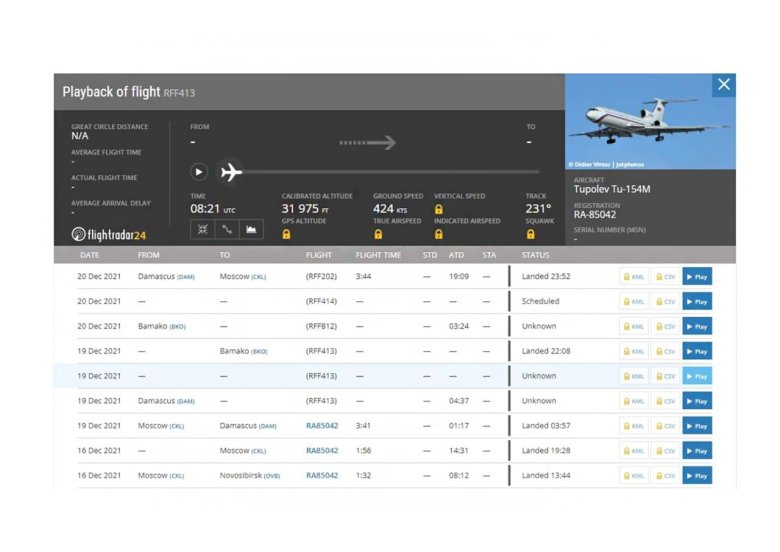 Расписание самолетов