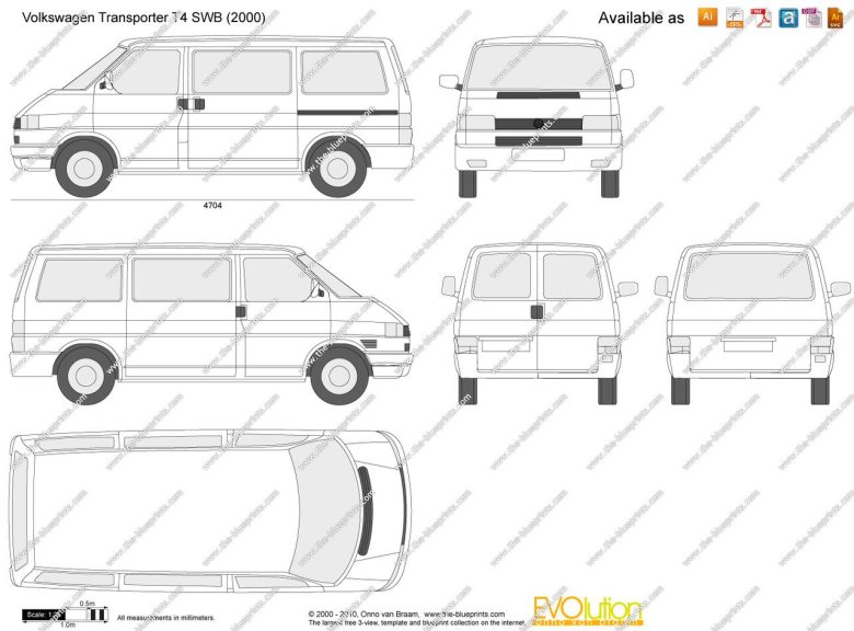 Габариты фольксваген транспортер т4 длинная база