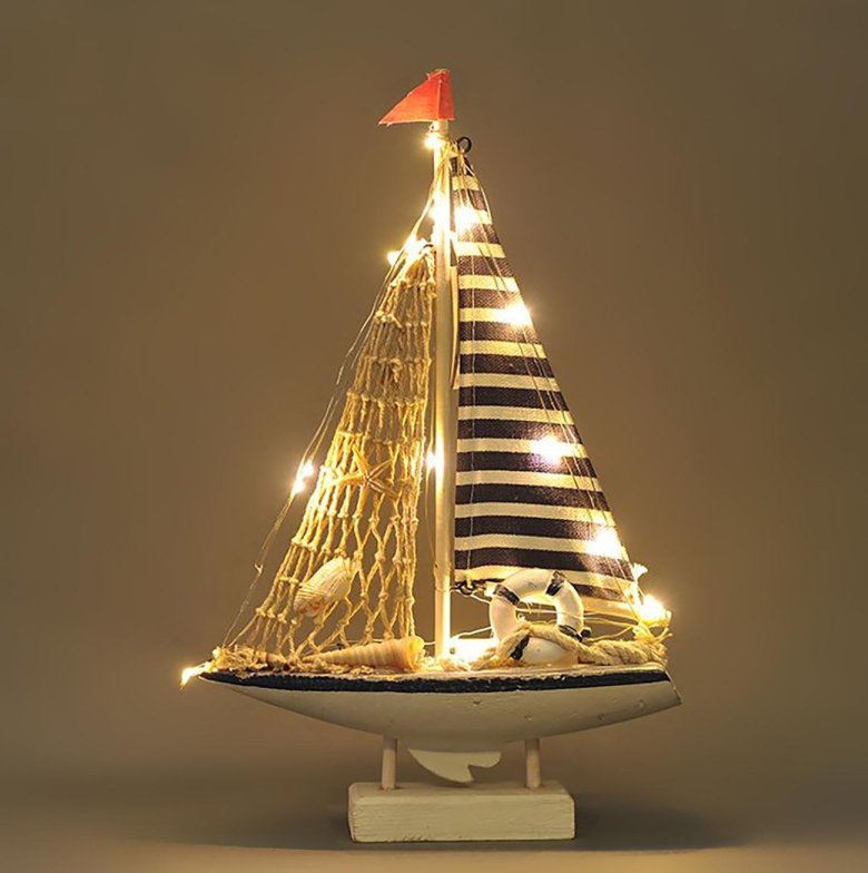 Яхта сувенир с подсветкой