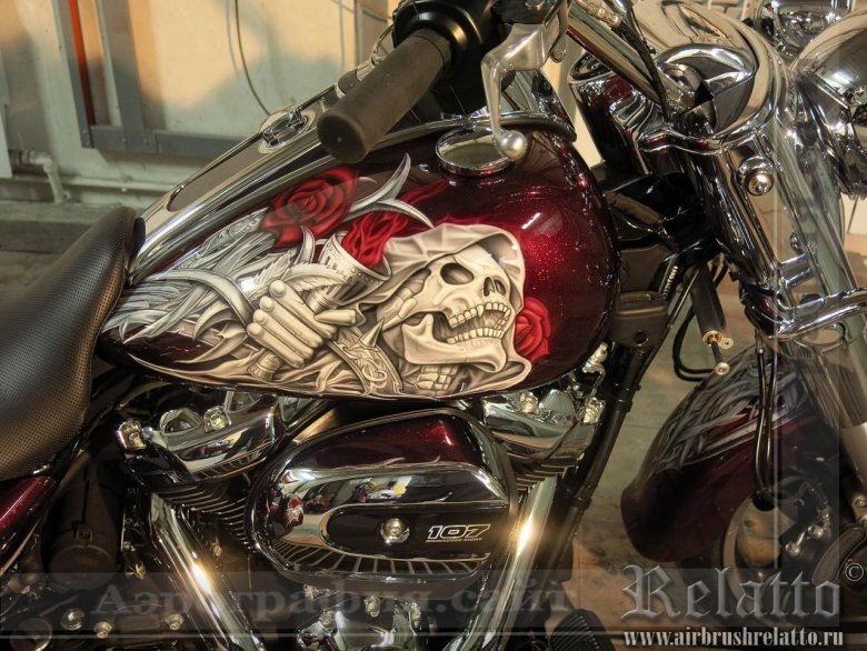 Harley davidson аэрография