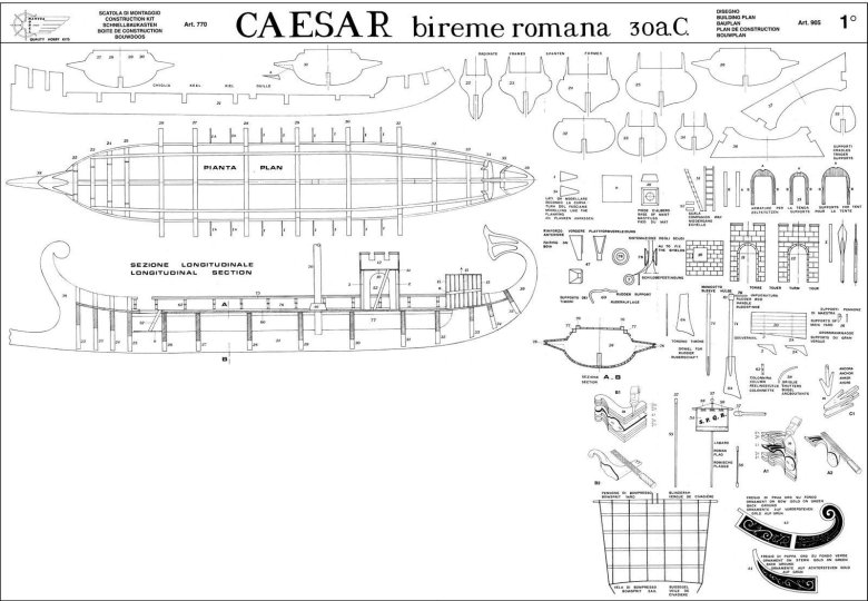 Римская трирема чертежи