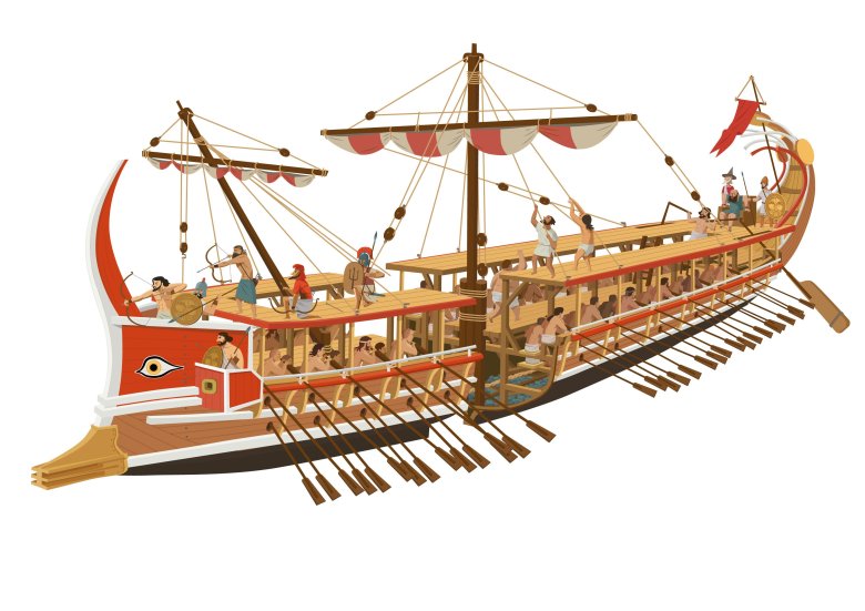 Римская трирема корабль