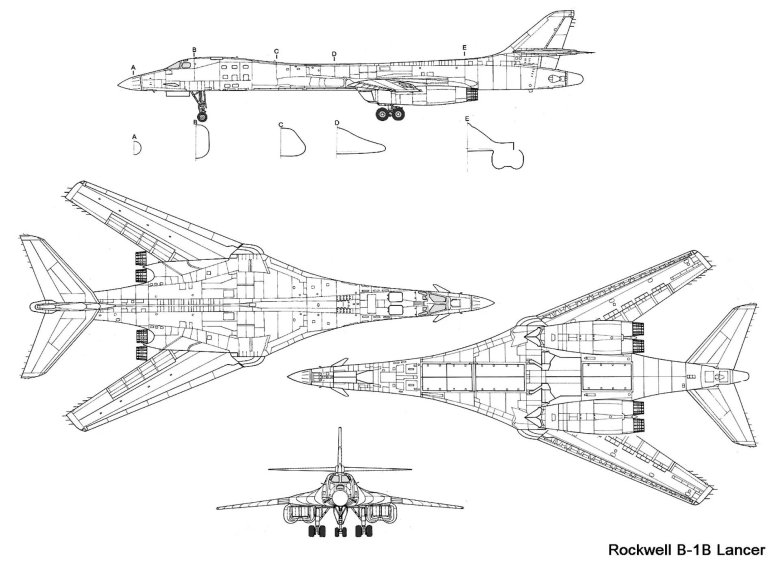 Компоновочная схема самолета ту-160