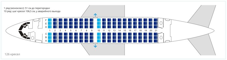 Боинг 737 500 схема салона