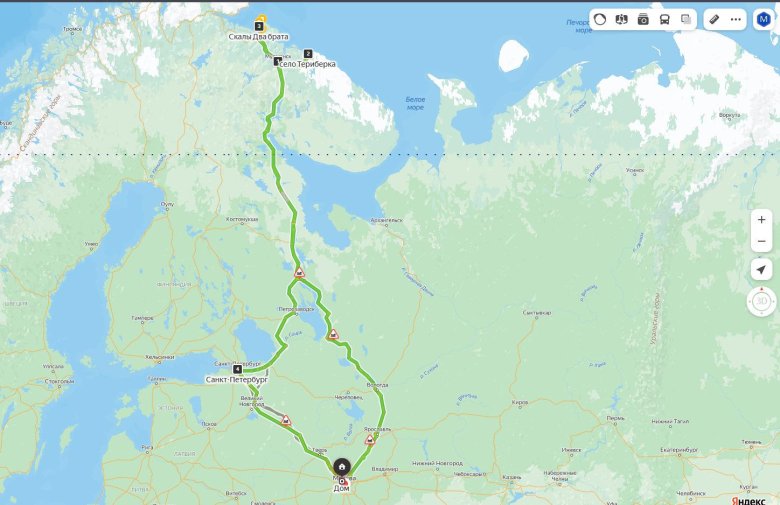 Карта москва мурманск