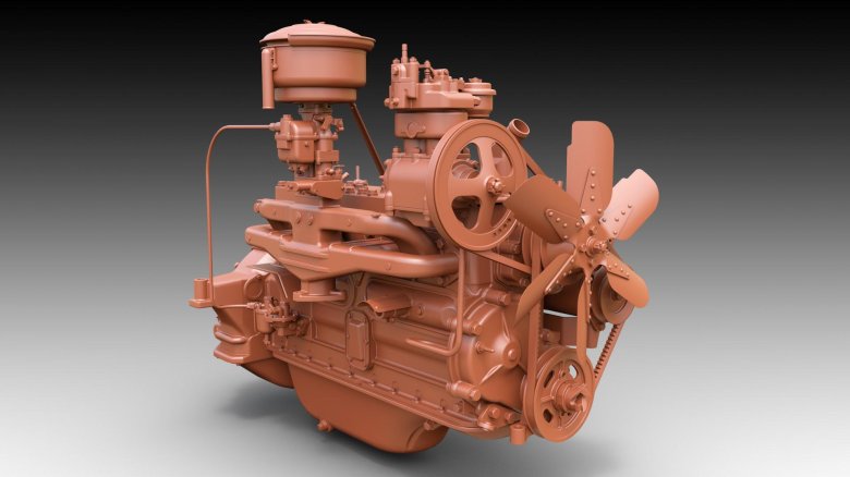 3 д модель двигателя