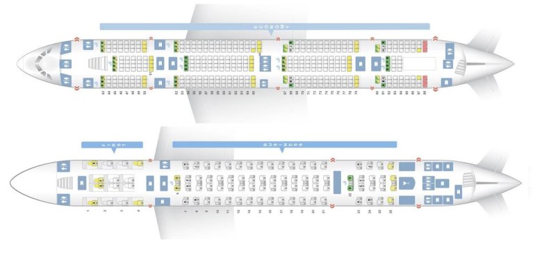 Боинг 747 400 схема посадочных мест аэрофлот
