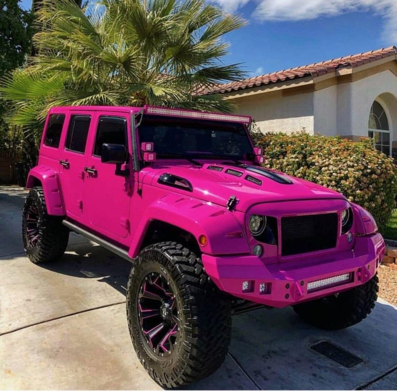 Джип вранглер розовый