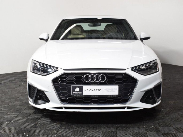 Белая ауди а 4