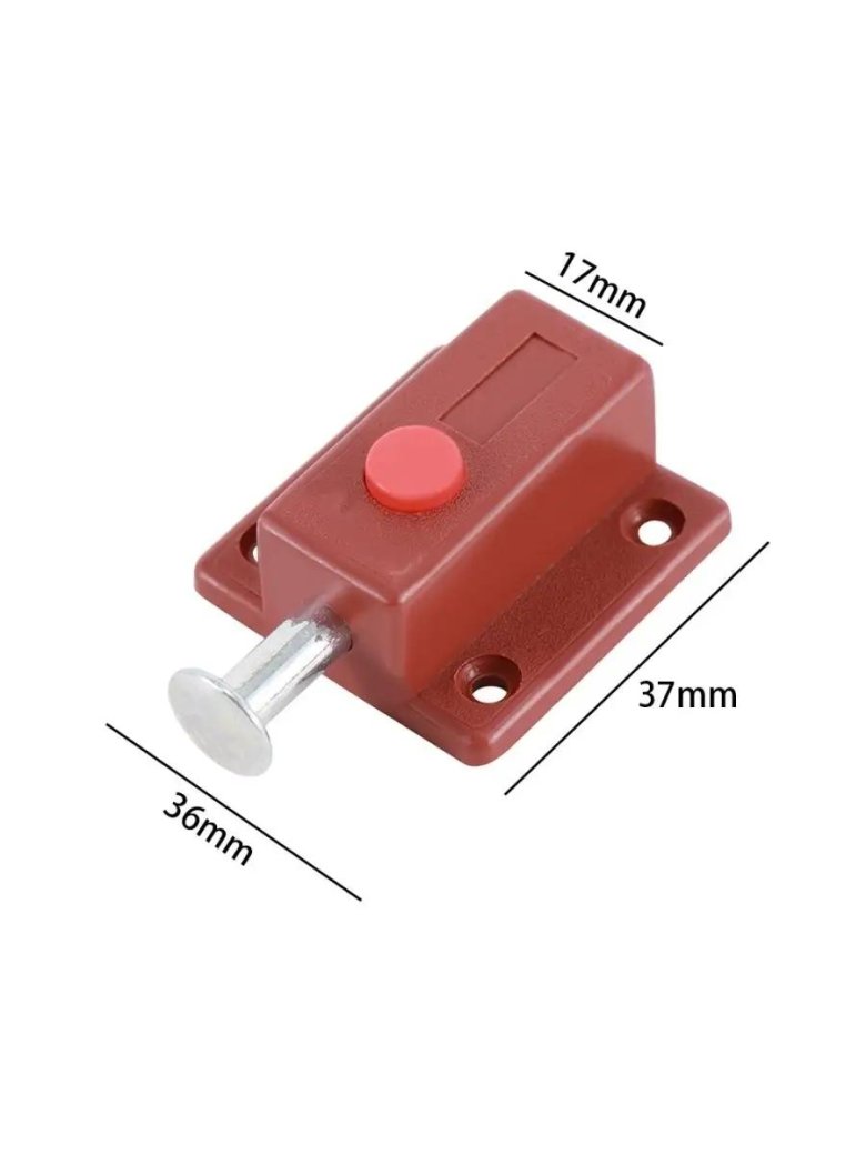 Шпингалет мебельный автоматический с кнопкой