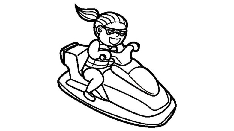 Раскраска снегоход