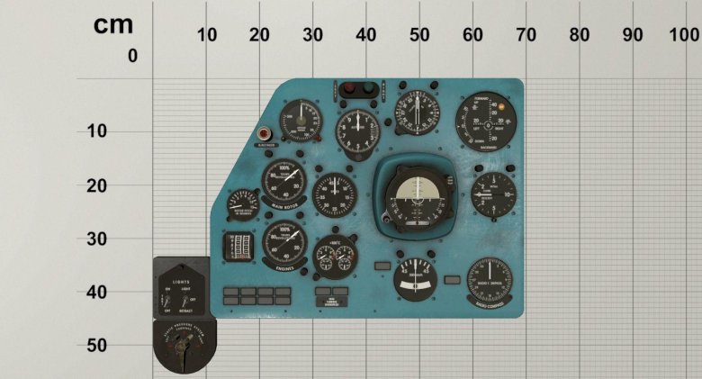 Приборная панель вертолета ми-8