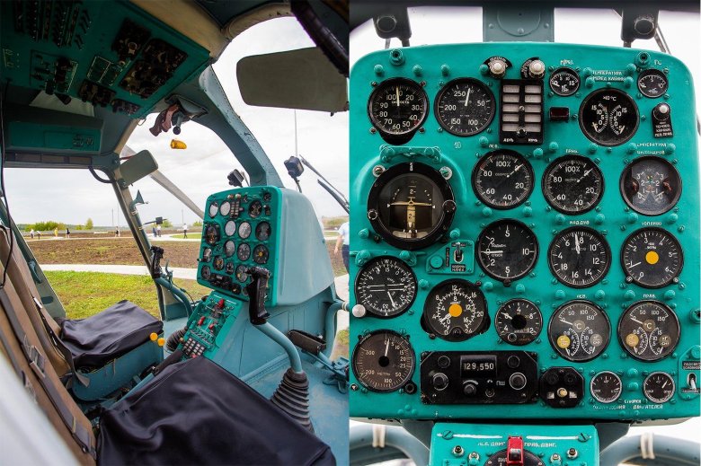 Приборная панель вертолета ми-8
