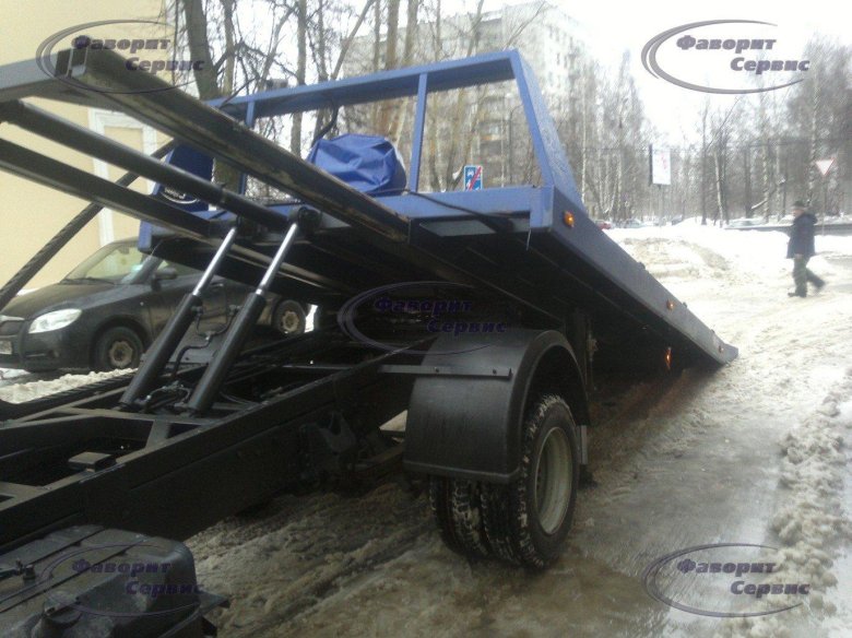 Эвакуатор валдай со сдвижной платформой