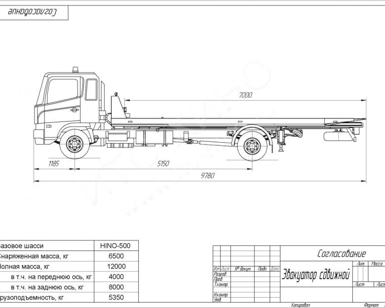 Эвакуаторная платформа хино 300