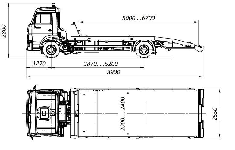 Камаз 4308 эвакуатор со сдвижной платформой