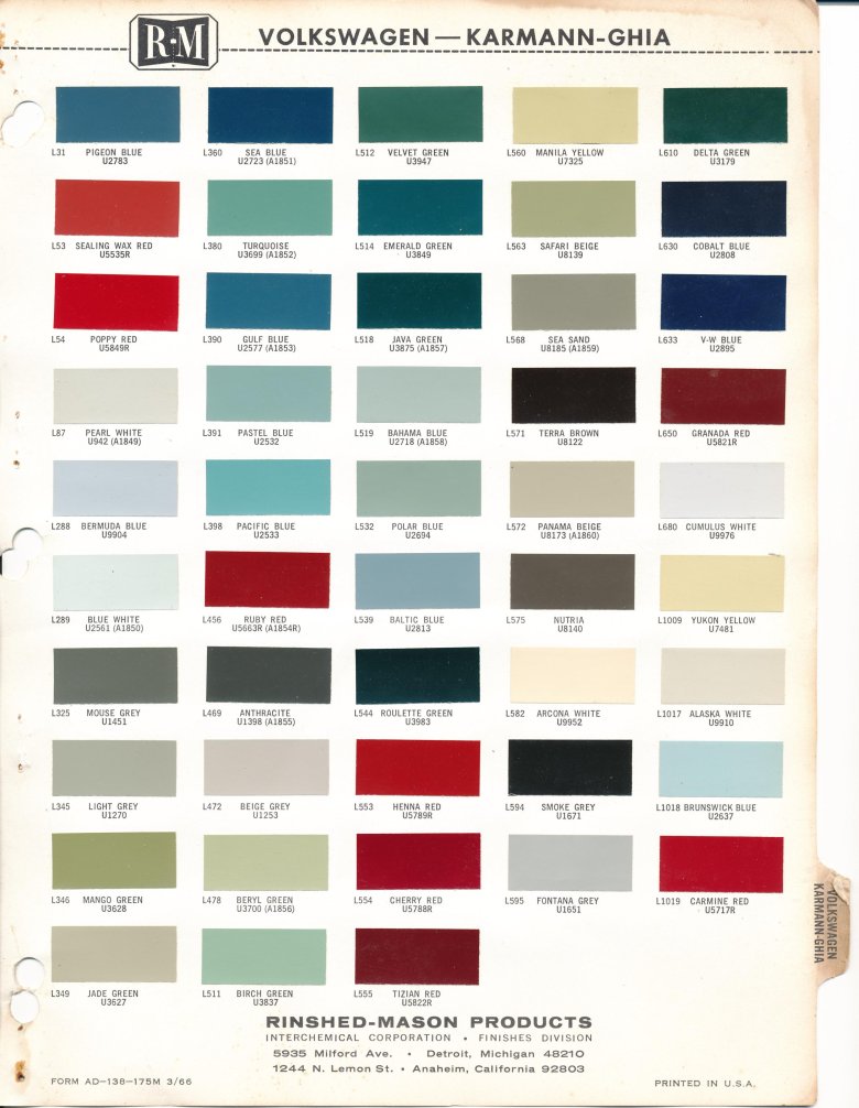 Код краски фольксваген поло 2012