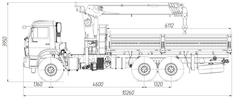Габариты камаз 43118 с кму