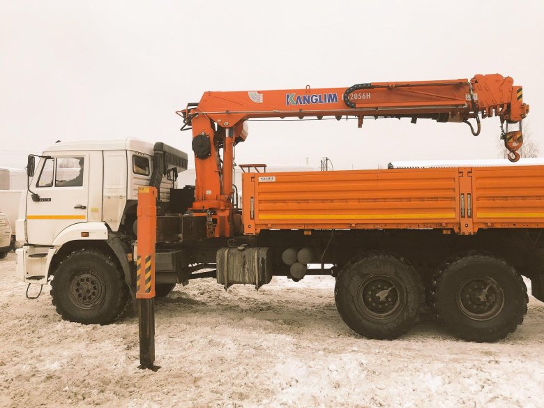 Камаз 43118 с кму канглим 2056 буром