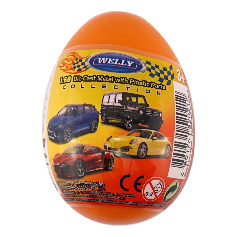 Модель машины welly 1:60 яйцо-сюрприз