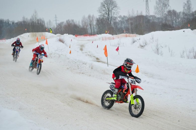 Зимний мотокросс в обнинске