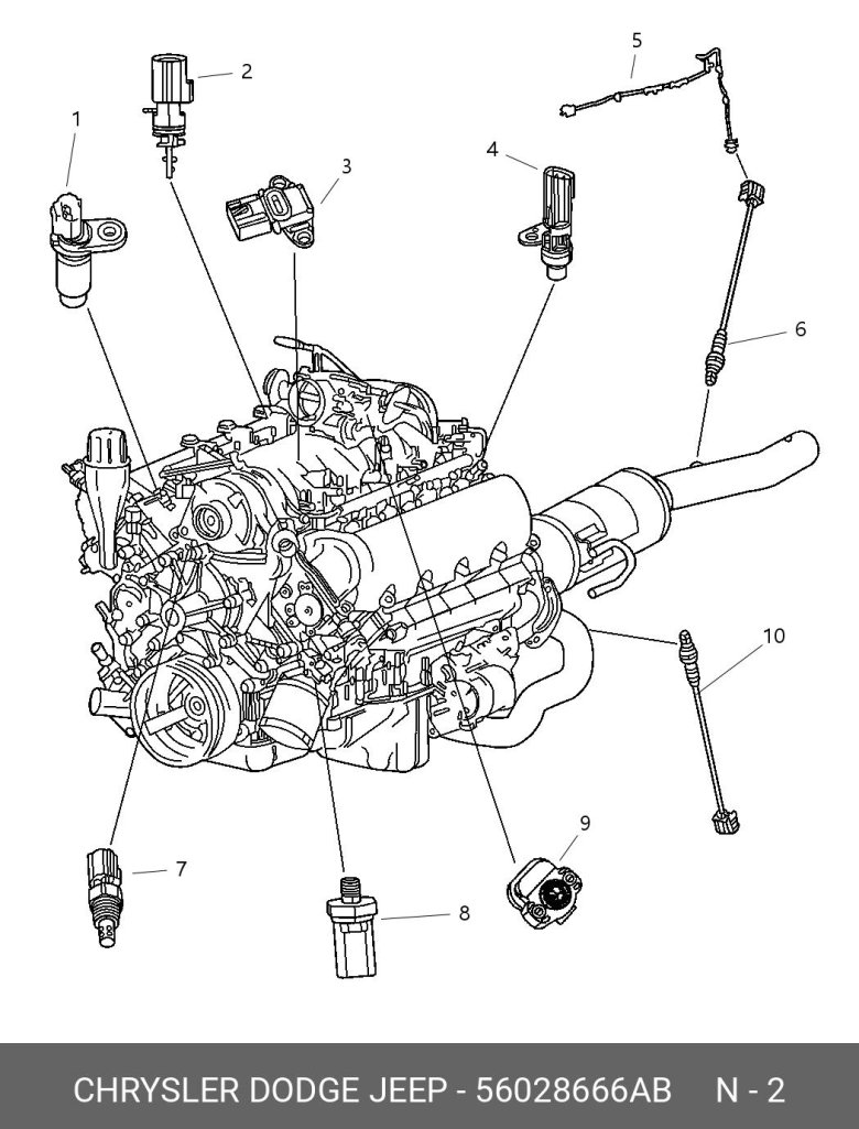 Датчик положения распределительного вала chrysler