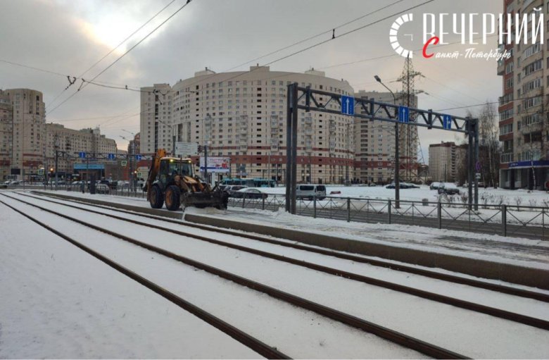 Проспект стачек трамвайные пути