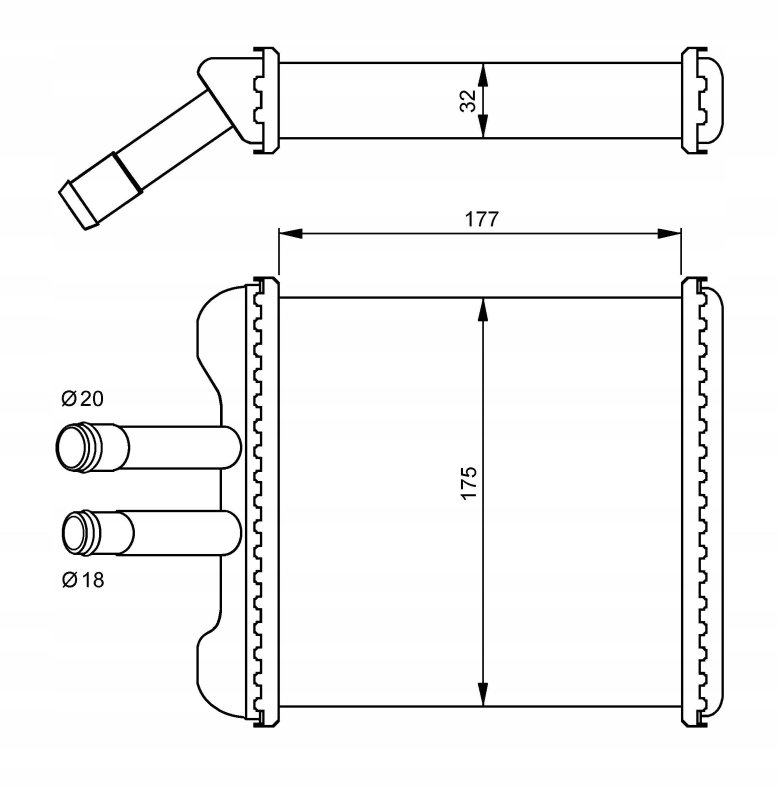 Nrf 54237 радиатор отопителя