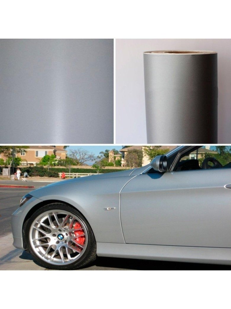 Серебристый матовый хром пленка