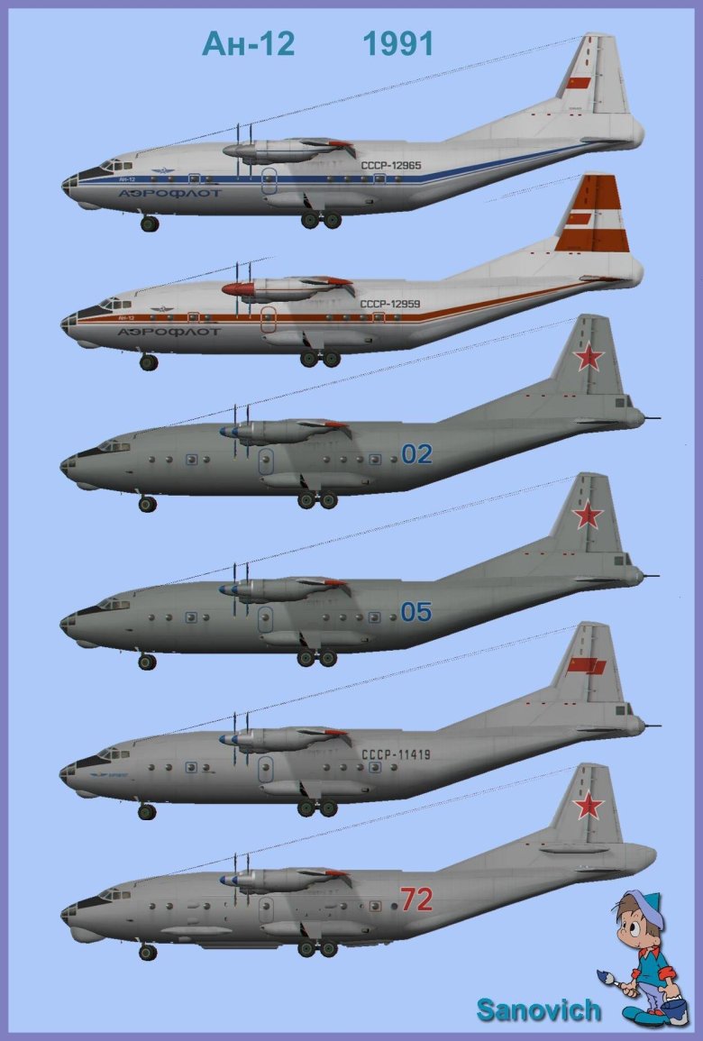 Ан 12 военно транспортный самолёт