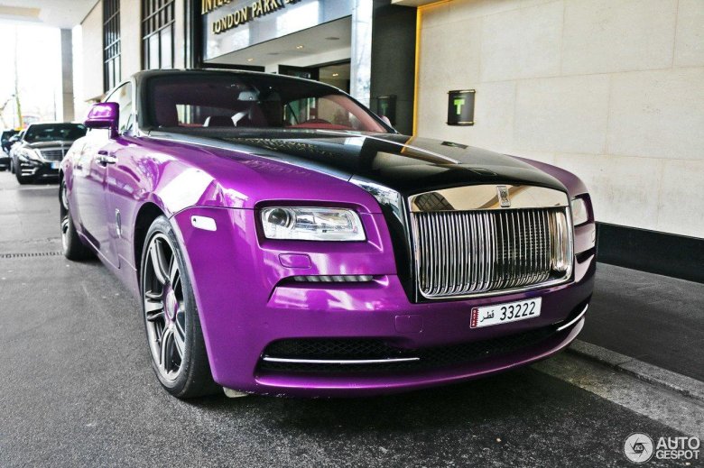 Роллс ройс wraith фиолетовый