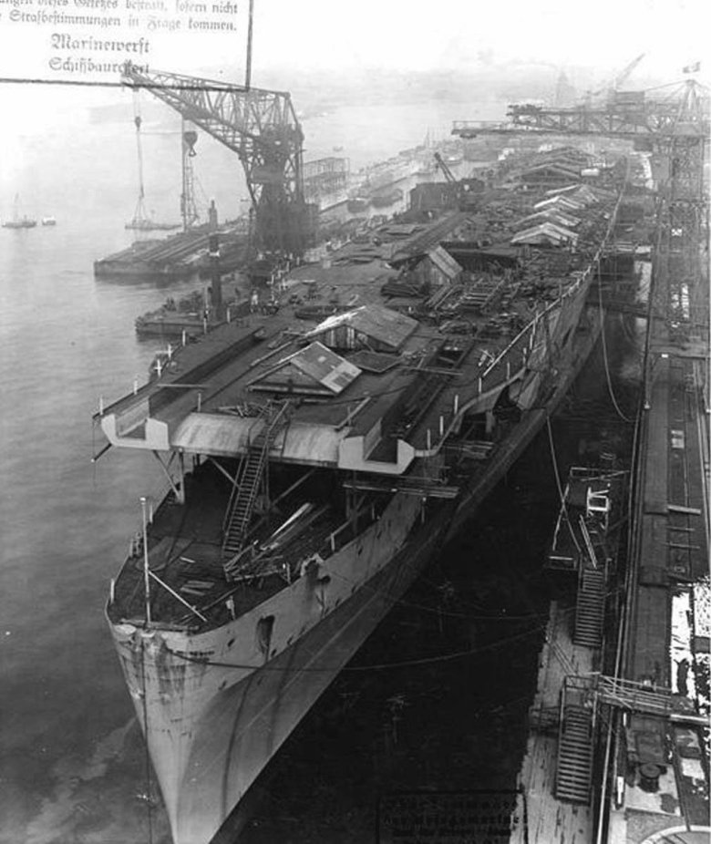 The german aircraft carrier graf zeppelin