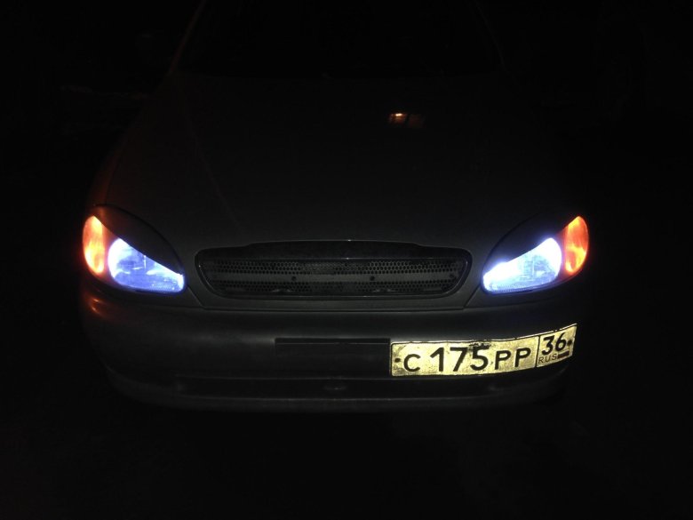 Диодные габариты шевроле ланос