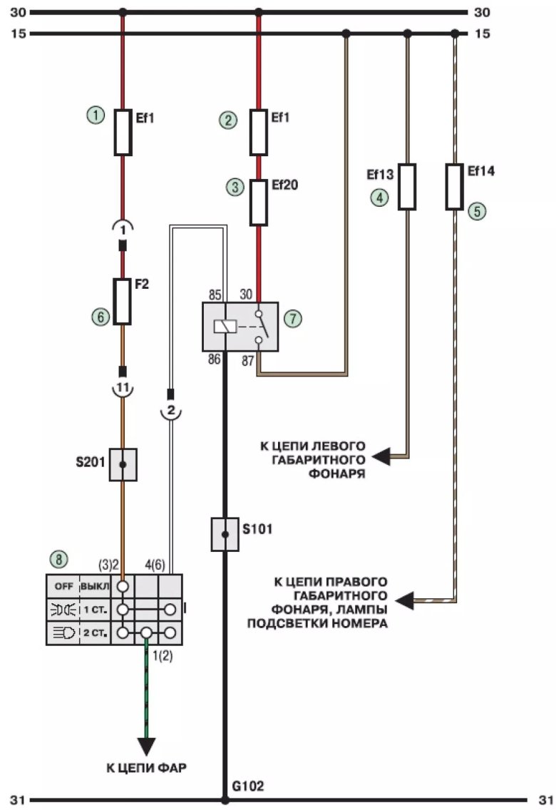 Электросхема ланос 1 5