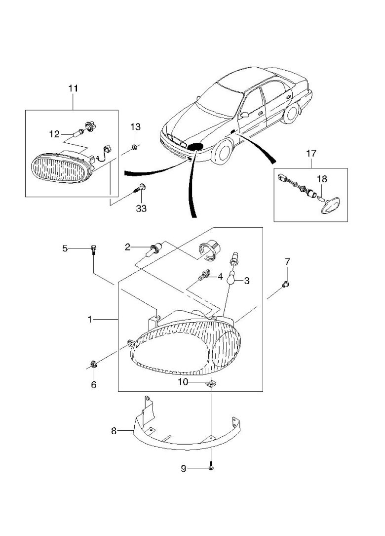 Ланос фары схема