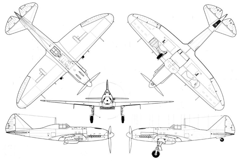 Истребитель чертеж
