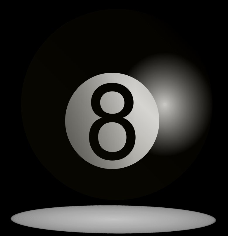 Бильярдный шар 8