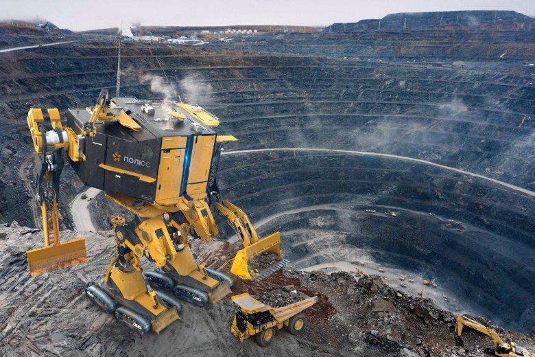 Экскаватор полюс робот