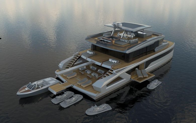 Моторный катамаран eciyachts 21m catamaran