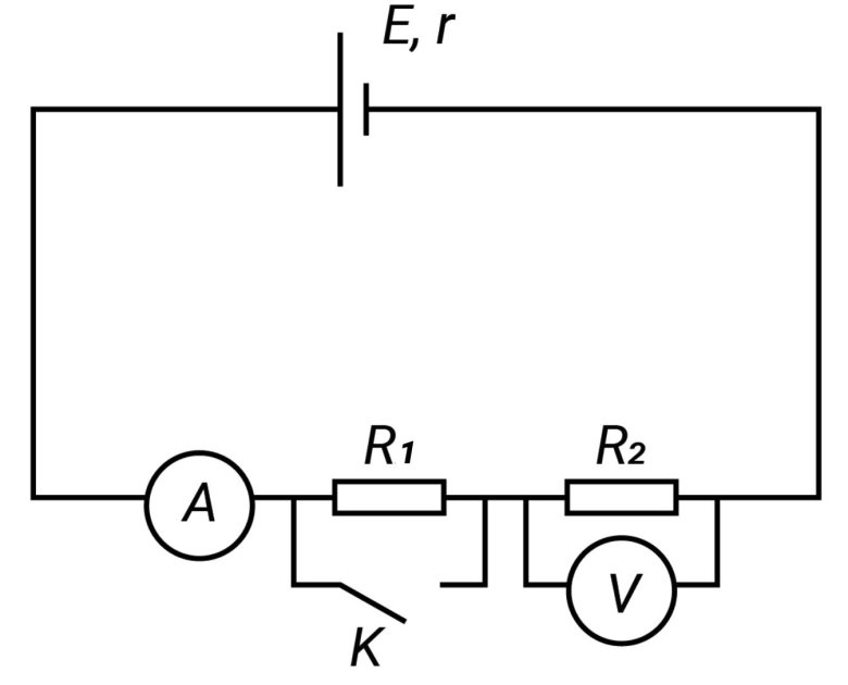 Электрическая цепь r1 r2 амперметр