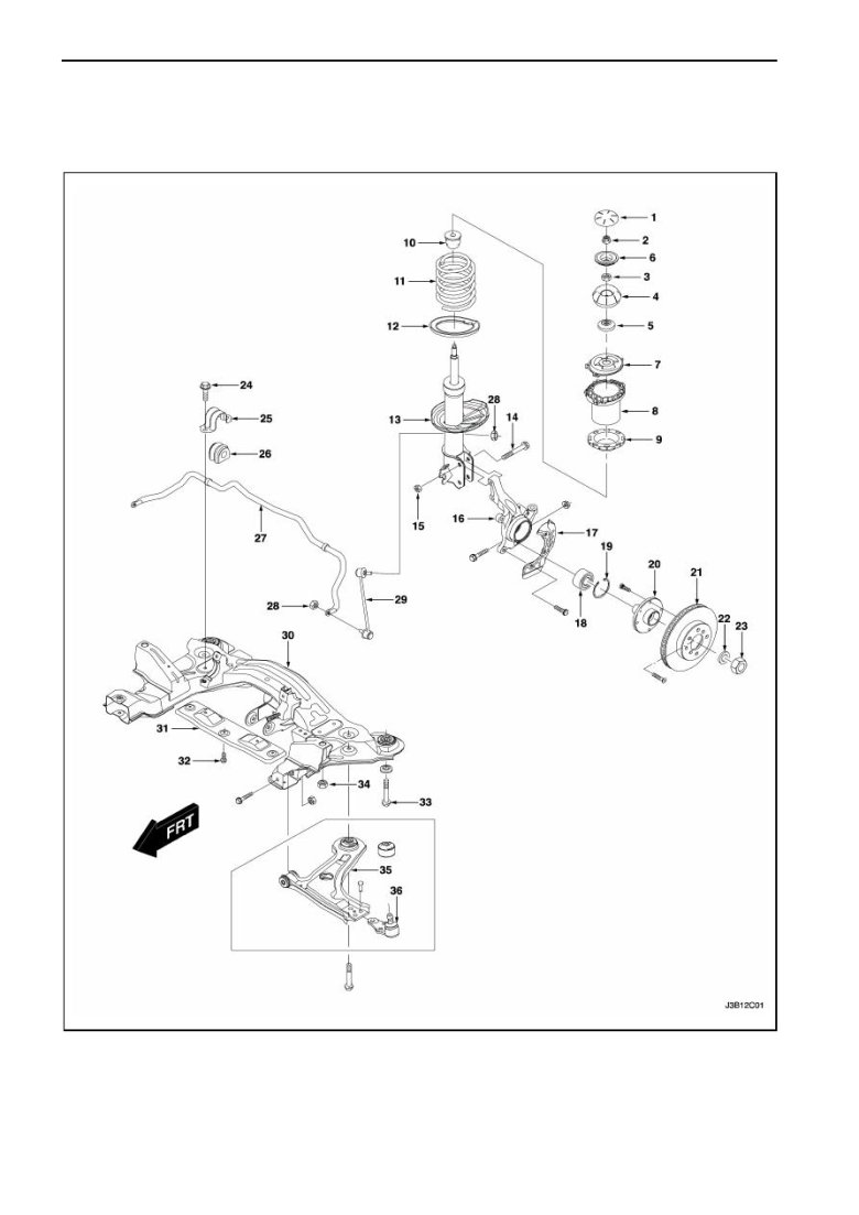 Схема передней подвески лачетти универсал