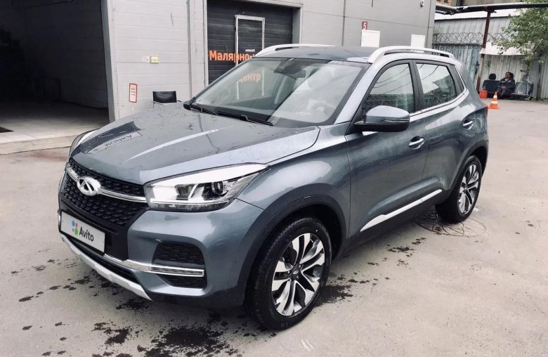 Chery tiggo 8 серо голубой
