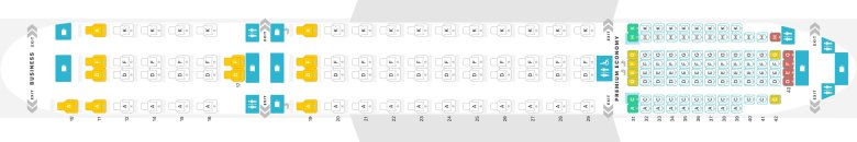 Аэробус а 350 900 расположение мест