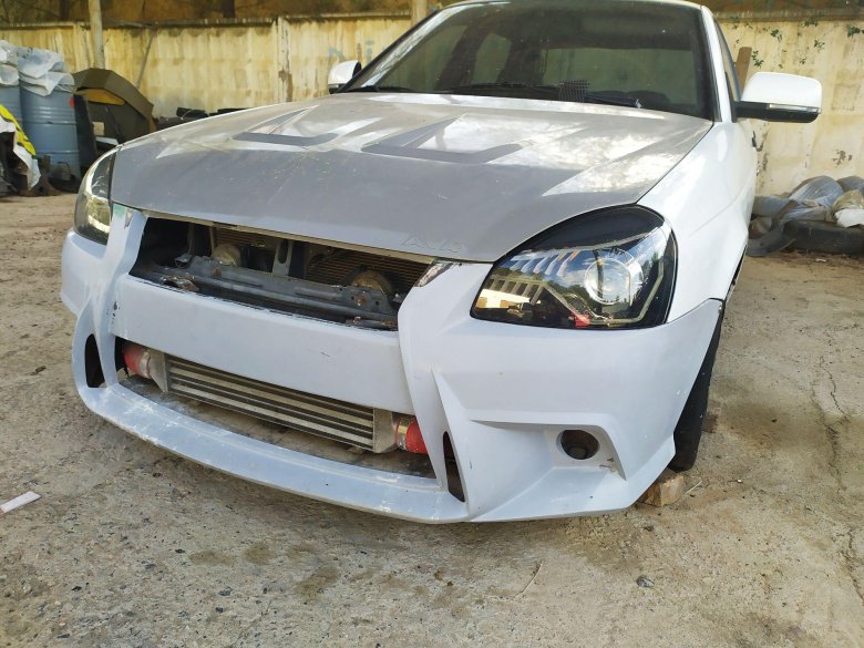 Передний бампер лада приора lex