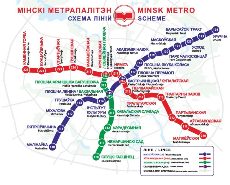 Минск схема метрополитена
